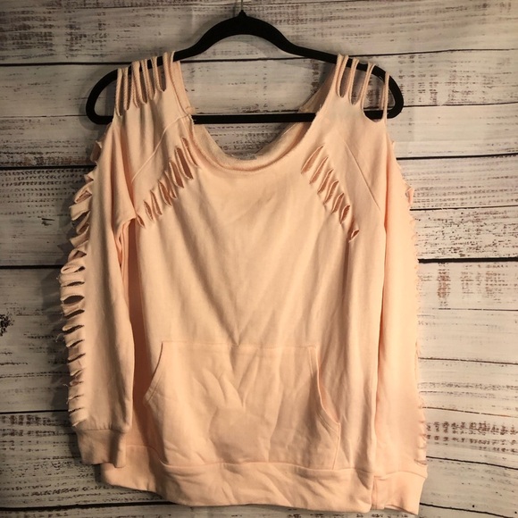 VENUS Pink Sleeveless Cut Out Sweatshirt - Picture 12 of 12